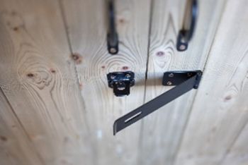 Not sold individually - Optional Extra - Safety Hasp and Staple - Each - H7.6 cm - Black - Only available to order with a garden/bin store