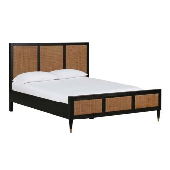 Sierra Noir King Bed - Acacia - L215.1 x W156.7 x H120.4 cm - Black