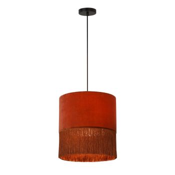 Atolla Tassel Pendant - Cotton - L40.1 x W40.1 x H43.2 cm - Brick Colour