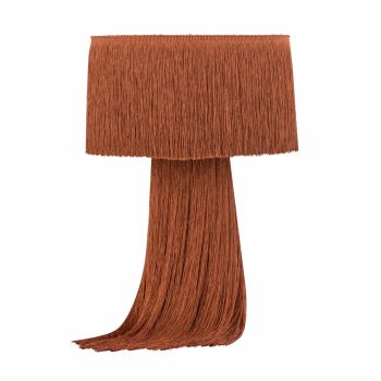 Atolla Tassel Table Lamp - Cotton - L25.4 x W25.4 x H36.8 cm - Brick Colour