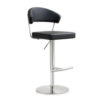 Cosmo Barstool - Stainless Steel - L55.9 x W51.1 x H110 cm - Black