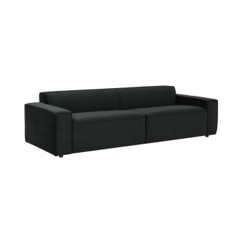 Olafur Sofa - Velvet - L90.9 x W245.1 x H67.1 cm - Black