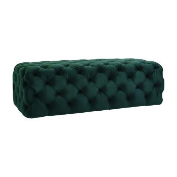 Kaylee Ottoman - Velvet/Wood - L54.1 x W125 x H39.4 cm - Green