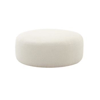 Broohah Ottoman - Boucle/Wood - L99.6 x W99.6 x H37.8 cm - Cream