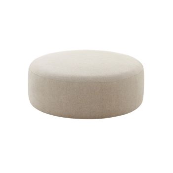 Broohah Ottoman - Linen/Wood - L99.6 x W99.6 x H37.8 cm - Beige