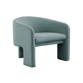 Marla Accent Chair - Wood/Velvet - L73.2 x W76.2 x H72.4 cm - Sea Blue