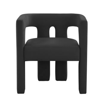 Sloane Chair - Plywood/Velvet - L54.1 x W62.5 x H67.6 cm - Black