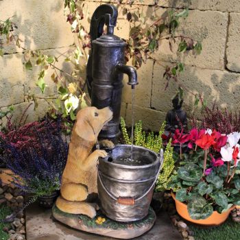 Puppy Fountain Main Powered - Garden Water Feature. Outdoor Garden Ornament