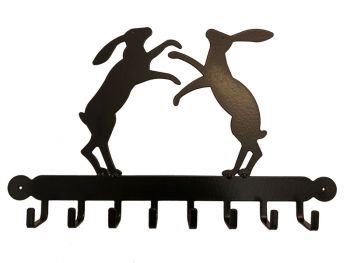 Tool Rack (Boxing Hares) - Steel - W54.6 x H30.5 cm