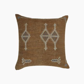 Jared Cushion - Microfiber Filler - L50 x W50 x H1 cm - Mustard/Off White