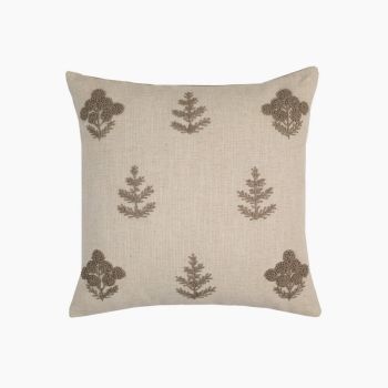 Denzel Cushion - Cotton/Linen Blend - L45 x W45 x H1 cm - Olive Green