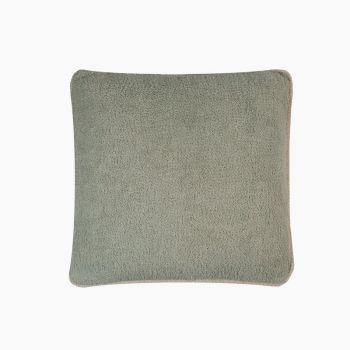 Plush Boucle Cushion - Microfiber Filler - L50 x W50 x H1 cm - Sage Green