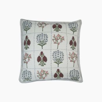 Marvin Botanical Cushion - Cotton - L50 x W50 x H1 cm - Red