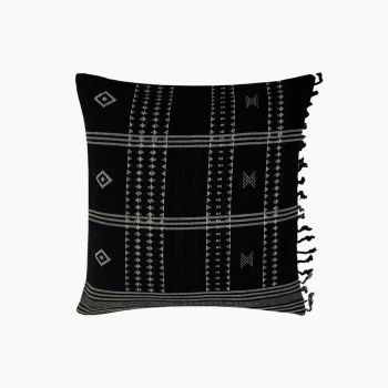 Siyali Cushion - Microfiber Filler - L50 x W50 x H1 cm - Black