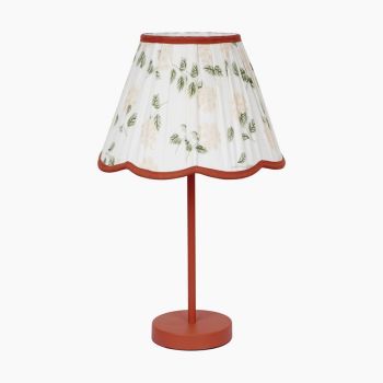 Tobias Table Lamp - Metal/Linen - L30 x W30 x H49 cm - Peach/Green