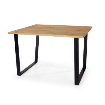 Texas Rectangular Dining Table with Black Metal Legs