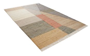 Reevi Rectangular Shaped Handwoven Kilim - Jute - L230 x W160 x H1 cm - Multicolour