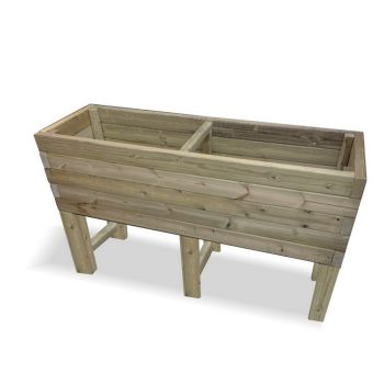 Multi Pack of 2 - Raised Super Heavy Duty Veg Trough Planter - Timber - L60 x W180 x H80 cm - Fully Assembled