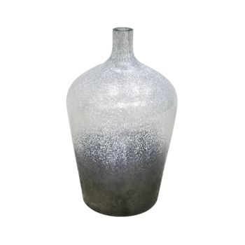 Verre Stem Frosted Vase - Glass - L20 x W20 x H29 cm - Atlantic Blue