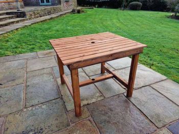 Valley Table - Timber - L86 x W99 x H75 cm - Garden Furniture - Flat Pack - Minimal Assembly Required