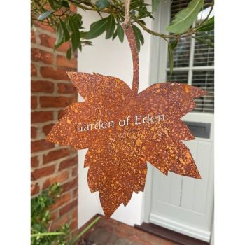 Falling Leaves Garden of Eden Garden Wall Art - W20.3 x H25.4 cm - Bare Metal/Ready to Rust