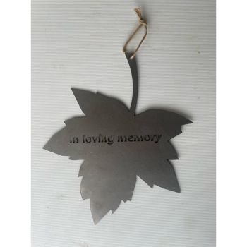 Falling Leaves In Loving Memory Garden Wall Art - W20.3 x H25.4 cm - Black