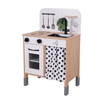 Little Chef Philly Modern Play Kitchen - White/wood - 50 x 32 x 75 cm