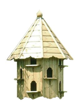 Nayland Natural Six Nest Wall Mounted Dove Cote - Pressure Treated Timber - L86 x W46.5 x H199.5 cm