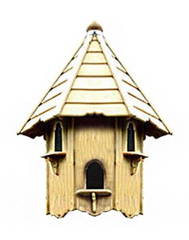 Nayland Natural Three Nest Wall Mounted Dove Cote - Pressure Treated Timber - L65.5 x W32 x H158 cm