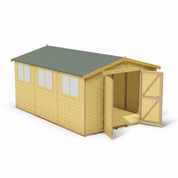 Workspace DD Tongue and Groove Garden Shed Workshop Approx 10 x 15 Feet