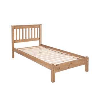 3' Slatted Lowend Bedstead - Pine - 101.6 x 201.5 x 100 cm - Antique Waxed Pine