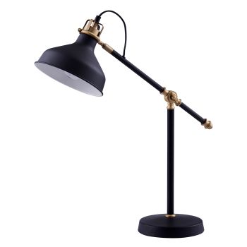  Mia Table Lamp With Black Finished Shade - Black / Black Finished Shade - 19 x 58 x 58 cm