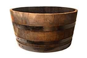 Half Barrel - XXL Extra Large rustic barrel planter Tub for plants or water feature
