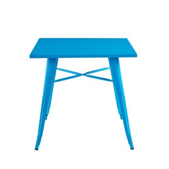 Table - Metal - L80 x W80 x H76 cm - Blue