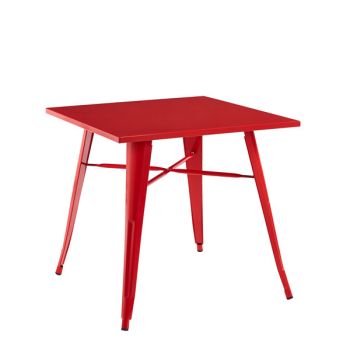 Table - Metal - L80 x W80 x H76 cm - Red