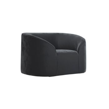 Zuma Indoor Chair - Velvet - L91 x W109.5 x H72.5 cm - Black - Fully Assembled