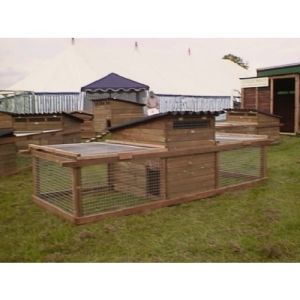 Hintsford Universal Chicken Coop - Poultry house with two runs - For up to 6 Hens - L63 x W89 x H76 cm