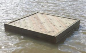 Large Square Duck Float, Waterfowl Platform, Floating Waterfowl Pontoon