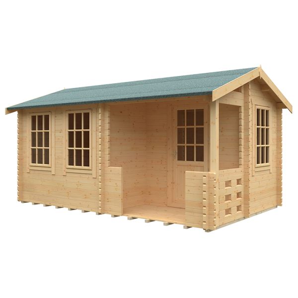 16x10 The Gyles 44mm Cabin - L475 x W295 x H261.6 cm - Solid Wood/Softwood/Pine - Natural