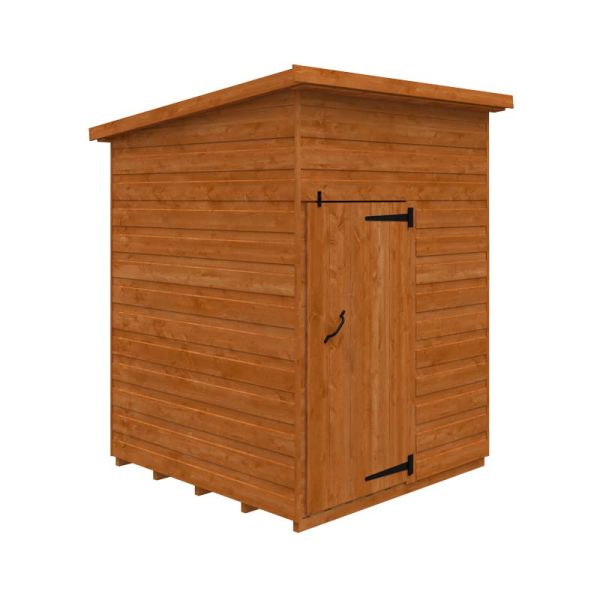 4x4 Animal House 12mm Shed - L115 x W115 x H157.5 cm - Solid Wood/Softwood/Pine - Burnt Orange