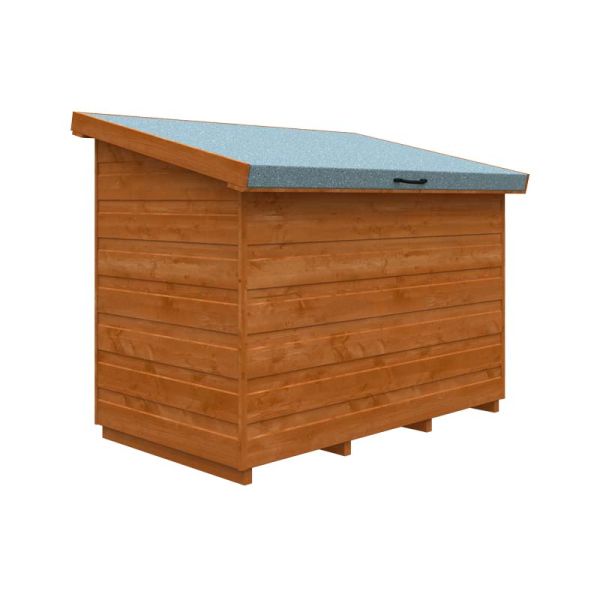 4x2.3 Tool Chest 12mm Shed - L115 x W67.5 x H97.5 cm - Solid Wood/Softwood/Pine - Burnt Orange