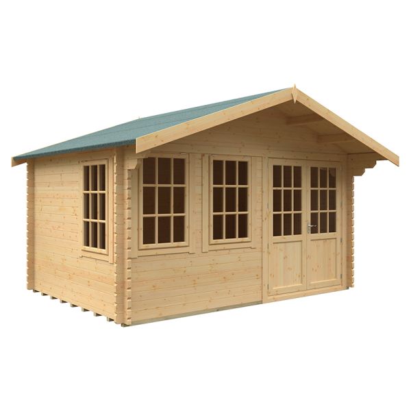 10x14 The Forde 44mm Cabin - L295 x W415 x H282.2 cm - Solid Wood ...