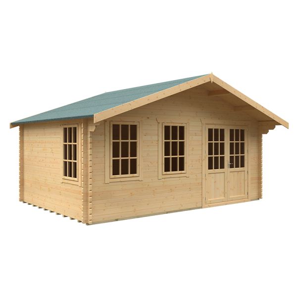 12x18 The Forde 44mm Cabin - L355 x W535 x H302.9 cm - Solid Wood/Softwood/Pine - Natural