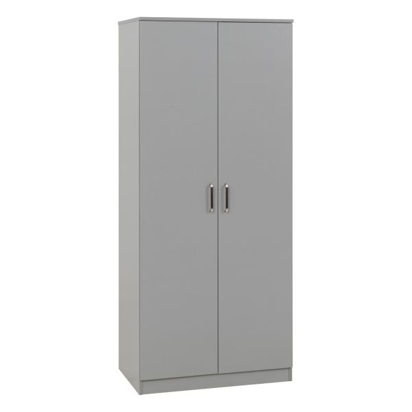 Dakota 2 Door Wardrobe - L48 x W75 x H175 cm - Light Grey