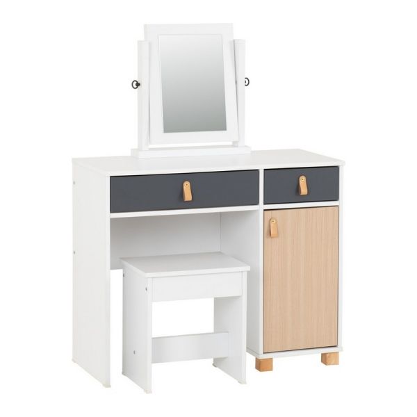 Brooklyn Dressing Table Set - Oak Effect/Grey