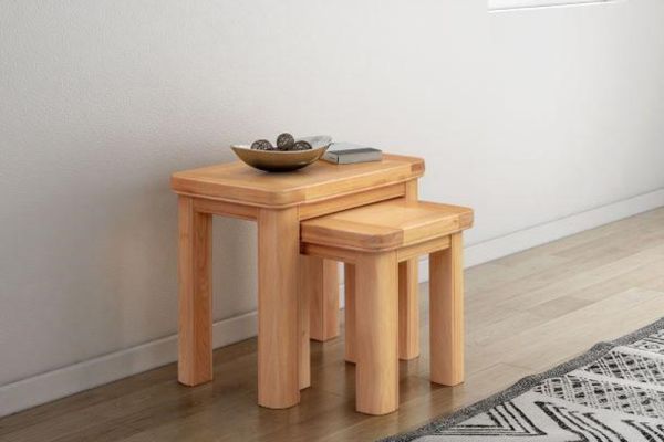 Bologna Nest of Tables - L38 x W58 x H50 cm - Oak