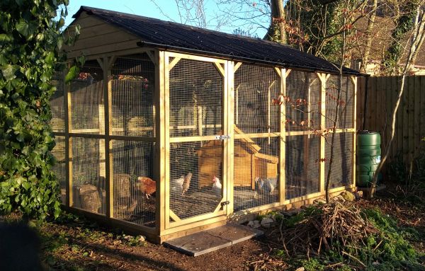 All Cooped Up Poultry/Pet run - 9 x 6 x 6 ft Onduline apex roof - 3/4