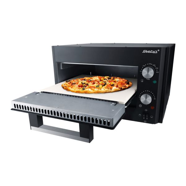 Steba 1800 Watt PB1800 Power Pizza Maker - Steel - L43 x W27 x H43 cm - Black