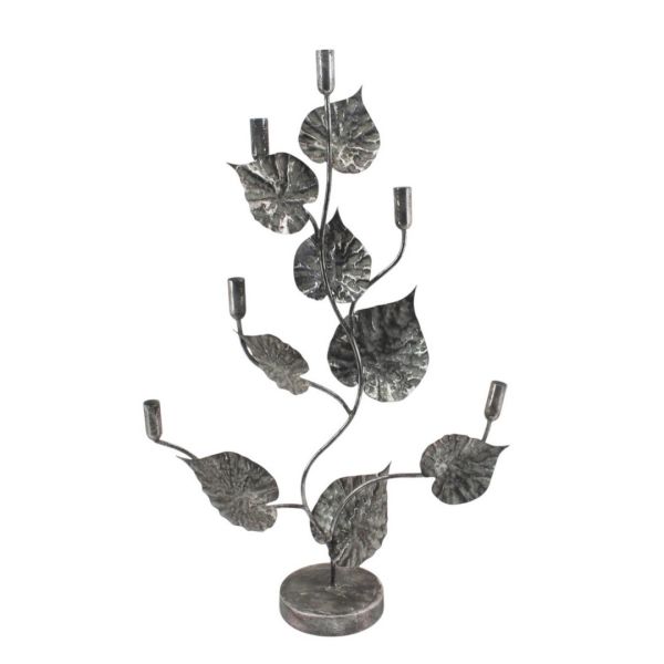 Candle Holder - Metal - L15 x W40 x H77 cm - Gold