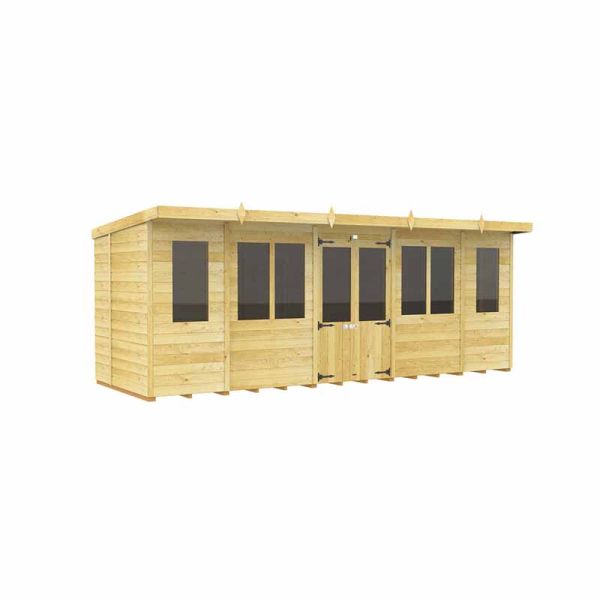 18ft x 6ft Pent Summer House - Wood - L178 x W533 x H201 cm